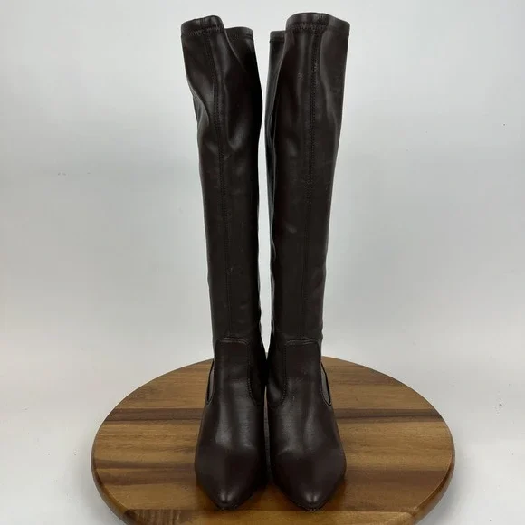 Womens Franco Sarto Kathrine Dark Brown Faux Leather Riding Boots Size 6 M WC - Picture 4 of 10
